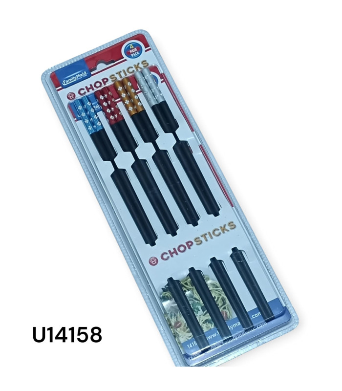 Set de 4 Palillos Chinos (Extremo Decorado)