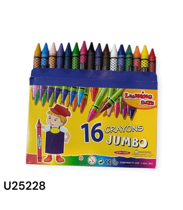 Crayones Jumbo "Learning Days" (16 Un.)