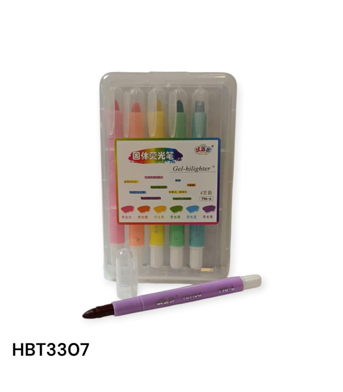 Resaltadores de Gel Sólido (6 Un.)