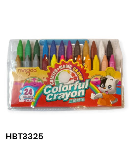 Crayones Triangulares de Colores Mingda (24 Un.)