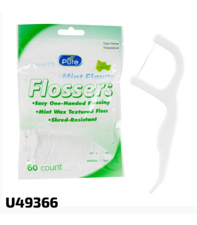 Palillos de Hilo Dental con Sabor a Menta