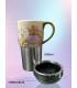 Taza de Viaje con Aislamiento de Acero Inoxidable y Cerámica