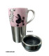 Taza de Viaje con Aislamiento de Acero Inoxidable y Cerámica