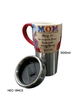 Taza de Viaje con Aislamiento de Acero Inoxidable y Cerámica