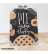 Cuadro Decorativo con Diseño de Postre y Frase "Pie Makes Me Happy"