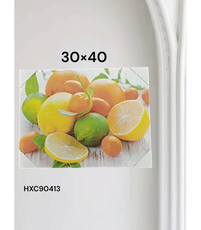 Cuadro Decorativo con Diseño de Cítricos Variados