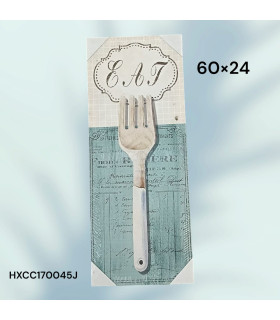 Cuadro Decorativo con Diseño de Tenedor y Motivo Vintage "EAT"