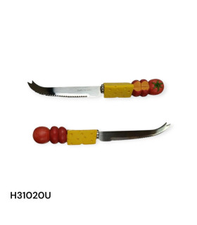 Cuchillo para Queso con Diseño de Tomate y Queso