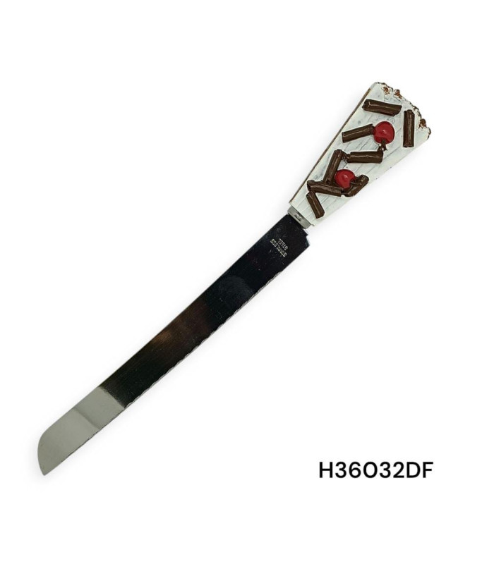 Cuchillo para Pastel con Diseño de Porción de Torta de Chocolate