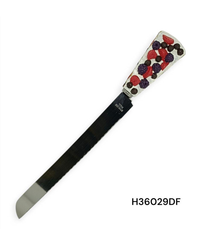 Cuchillo para Pastel con Diseño de Frutos del Bosque
