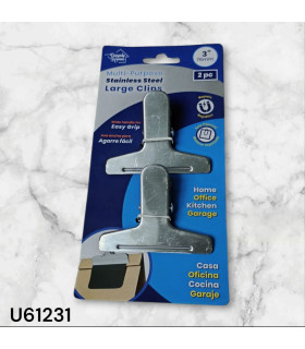 Set de 2 Pinzas Multiusos Grandes de Acero Inoxidable