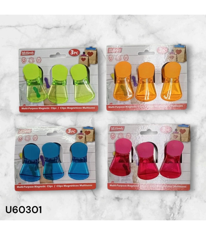 Set de 3 Pinzas Magnéticas Multiusos