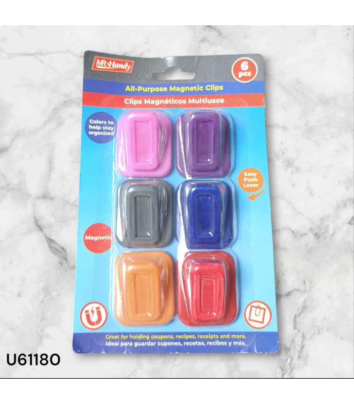 Set de 6 Pinzas Magnéticas Multiusos