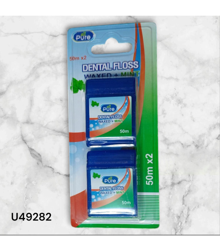 Paquete Doble de Hilo Dental Encerado con Sabor a Menta